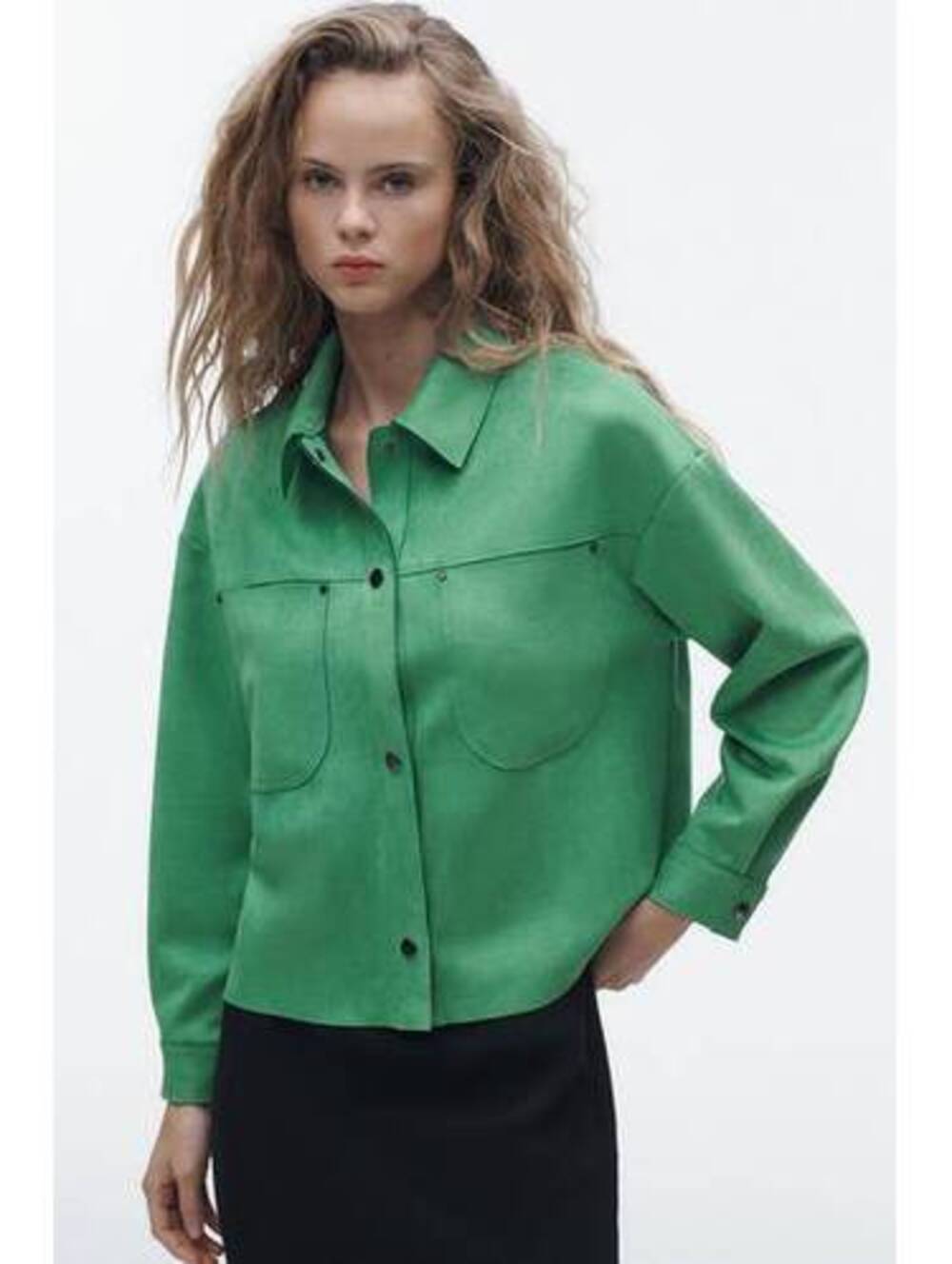 Faux suede jacket